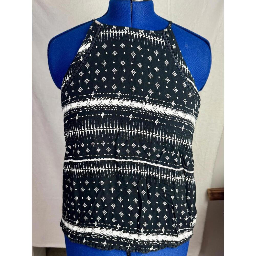 mudd black white bandana print halter y2k vintage boho festival summer western